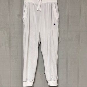 Champion Boys White Velvet Athletic Pants Size Small